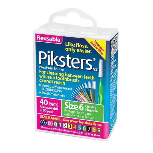 Piksters Interdental Brushes Green Size 6 40pk