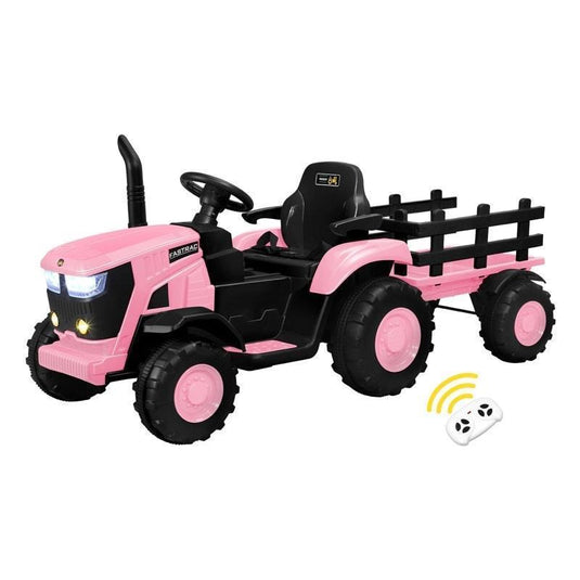 Mazam XL SIZE Kids Ride On Car Tractor 12V Remote Control Electric Pink