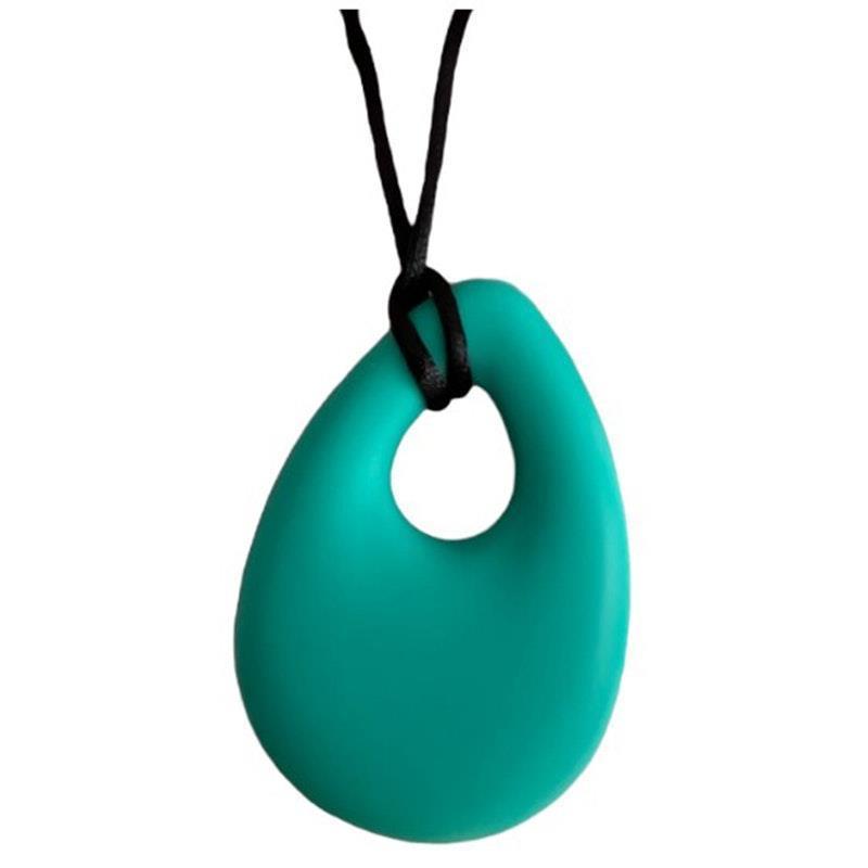 Load image into Gallery viewer, Sensory Safari Sensory Necklace Tear Drop Dark Teal Green
