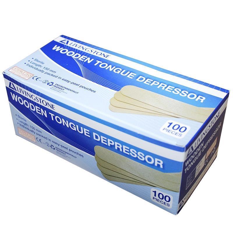 Load image into Gallery viewer, Livingstone Wooden Tongue Depressors Sterile 100 Pieces/Box
