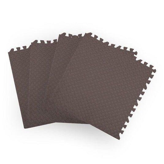 BoPeep EVA Foam Kids Play Mat Floor Baby Crawling Interlocking Waterproof Coffee 4Pack