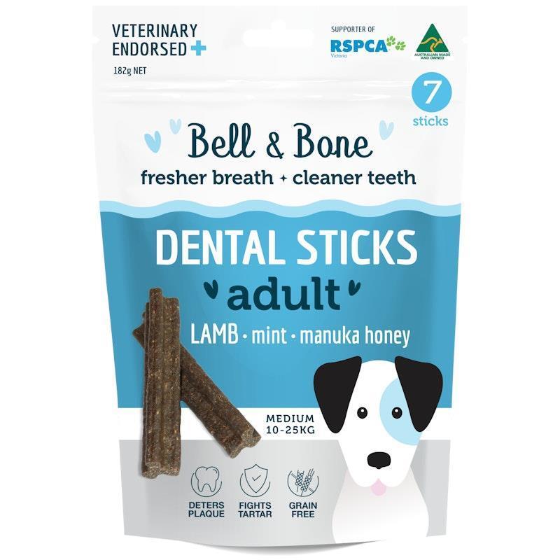 Load image into Gallery viewer, Bell &amp; Bone Lamb, Mint and Manuka Honey Dental Sticks Medium
