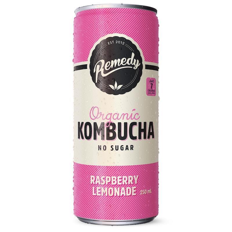 Load image into Gallery viewer, Remedy Kombucha Raspberry Lemonade 24 x 250ml Pack
