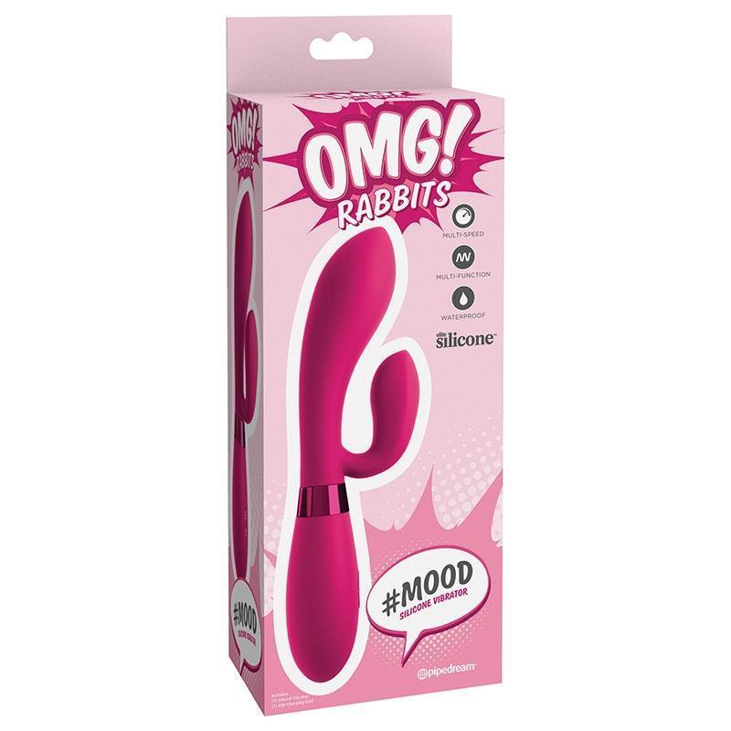 Load image into Gallery viewer, Pipedream OMG Rabbits Mood Silicone Vibrator Pink
