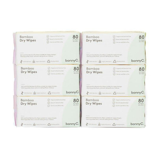 bonnyC Bunch 6 Pack Dry Wipes Bundle