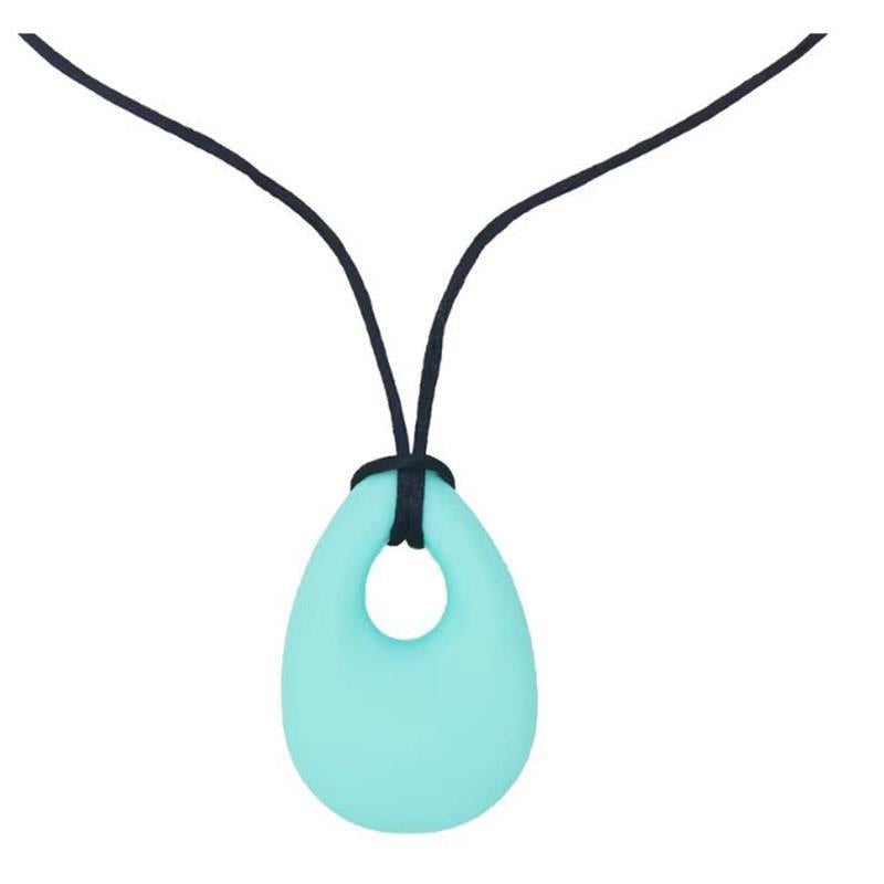 Load image into Gallery viewer, Sensory Safari Sensory Necklace Tear Drop Light Teal Green
