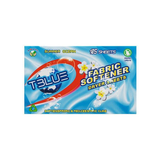 TBLUE Fabric Softener Dryer Sheet Summer Ocean Pack of 105 Sheets