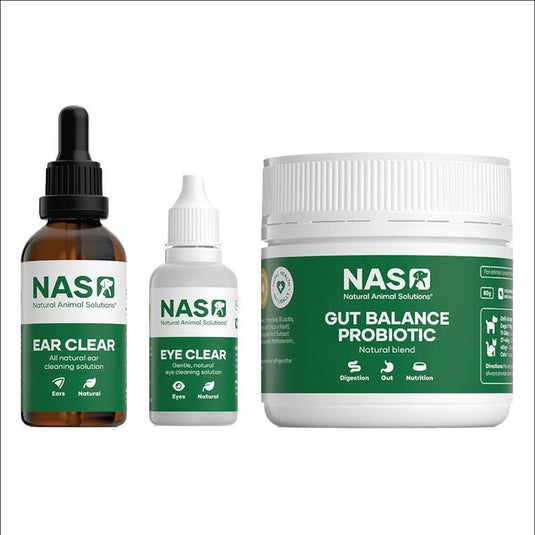 Natural Animal Solutions Pet Eye, Ear & Digestive Pack Bundle