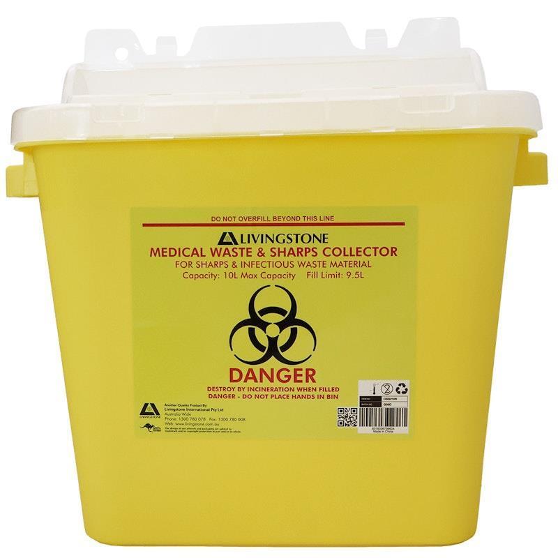 Load image into Gallery viewer, Livingstone Needles Sharps Waste Collector 10L
