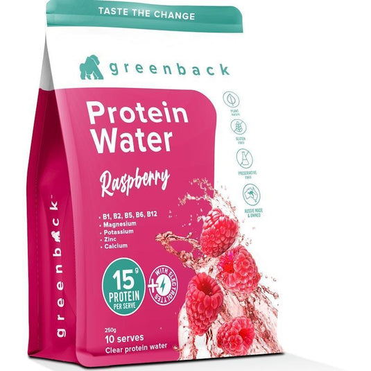 Greenback Protein Water Raspberry 250g 1Pack