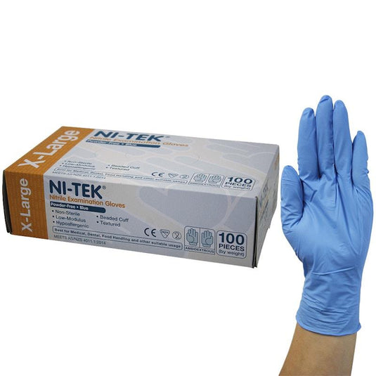 NI-TEK Nitrile Powder Free Gloves Extra Large 100 Pieces/Box