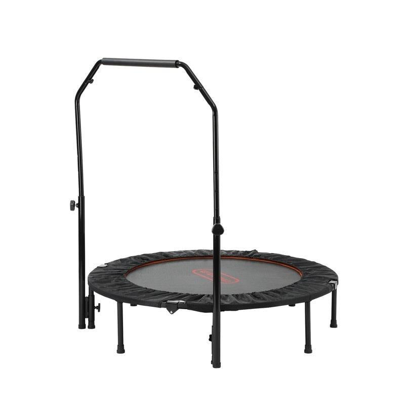 Load image into Gallery viewer, Mazam 48" Trampoline Round Fitness Rebounder Handrail Jumping Exercise Home Gym Black
