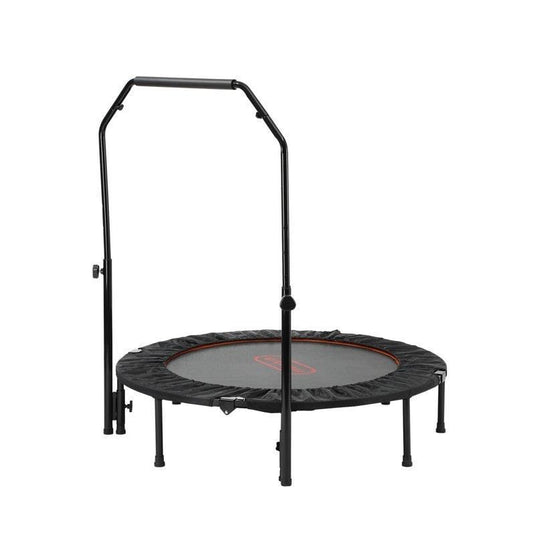 Mazam 48" Trampoline Round Fitness Rebounder Handrail Jumping Exercise Home Gym Black