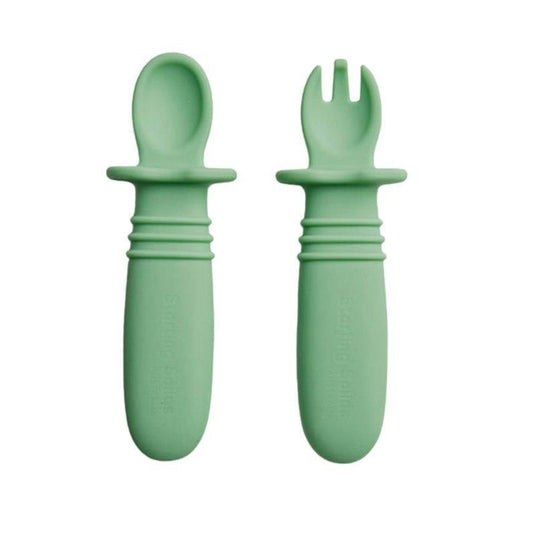 Starting Solids Australia Selfie Spoon + Fork Mint Crisp