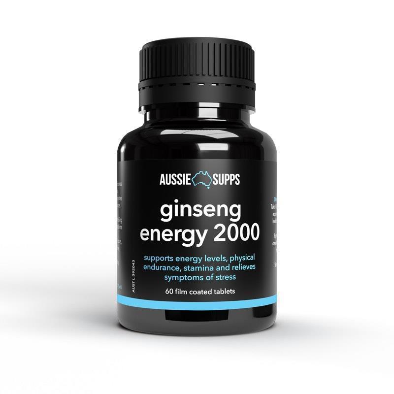 Load image into Gallery viewer, AussieSupps Ginseng Energy 2000 60 Tablets

