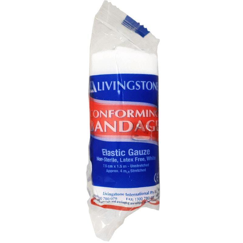 Load image into Gallery viewer, Livingstone Conforming Bandage with Clips 75mm x 4m 12 Pieces/Pack
