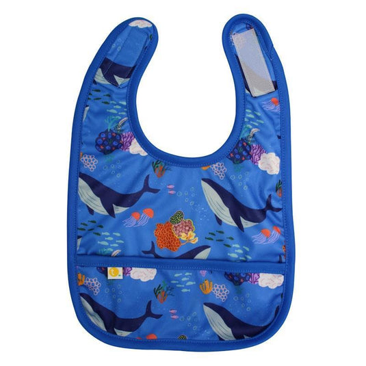 tyoub x Suki McMaster Baby Bib Stay-dry - Whales One Size