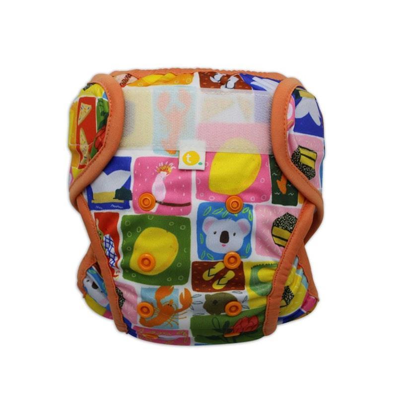 Load image into Gallery viewer, tyoub x Suki McMaster Adjustable Reusable Swim Nappy and Wet Bag - Aussie Icons One Size
