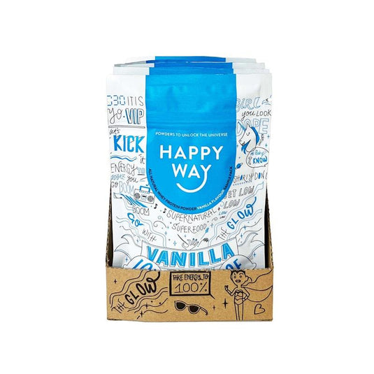 Happy Way Vanilla Whey Protein Powder Travel Packs 6x60g