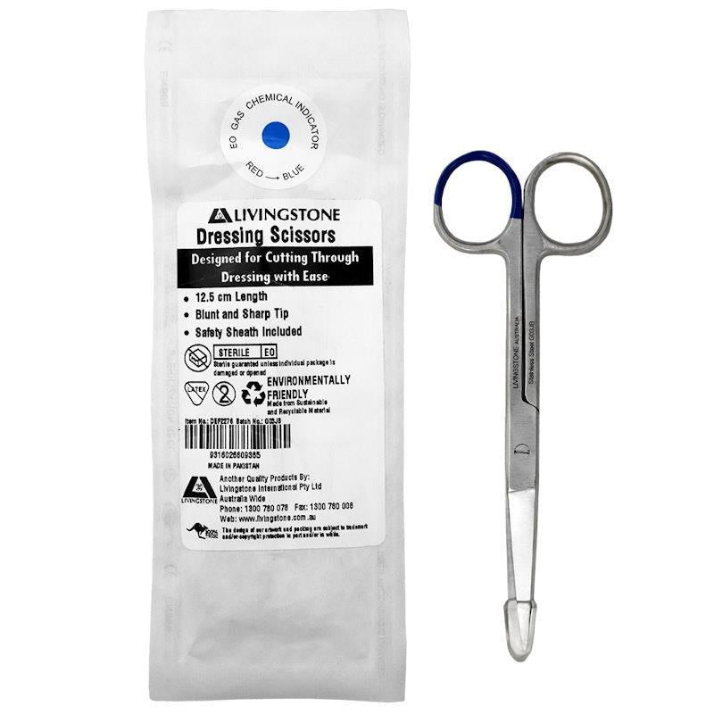 Load image into Gallery viewer, Livingstone Dressing Surgical Scissors Sharp Blunt Straight 12.5cm 1unit
