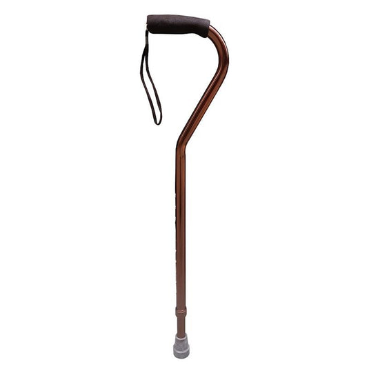 Livingstone Walking Stick Swan Neck Aluminium Adjustable 78-100 cm Bronze