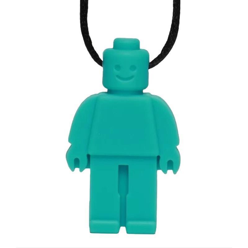 Load image into Gallery viewer, Sensory Safari Sensory Necklace Block Man Light Blue
