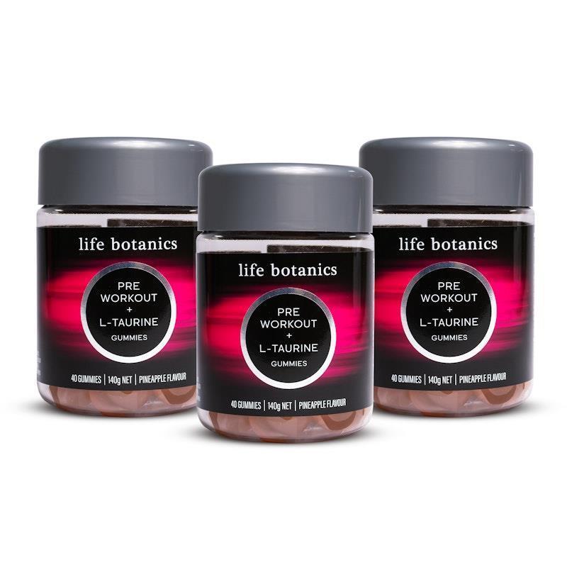 Load image into Gallery viewer, Life Botanics PreWorkout Gummies 3x40 Pack
