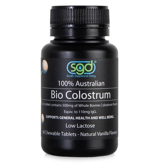 SGD Low Lactose Chewable Colostrum Tablets 110mg IgG (Natural Vanilla) 60 Tablets