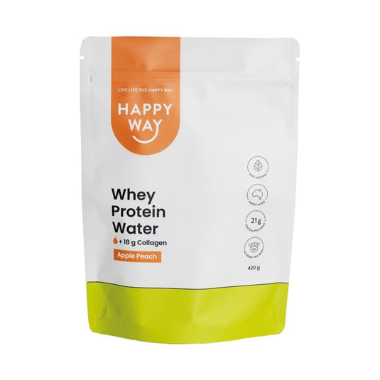 Happy Way Apple Peach Whey Protein Water Powder 420g
