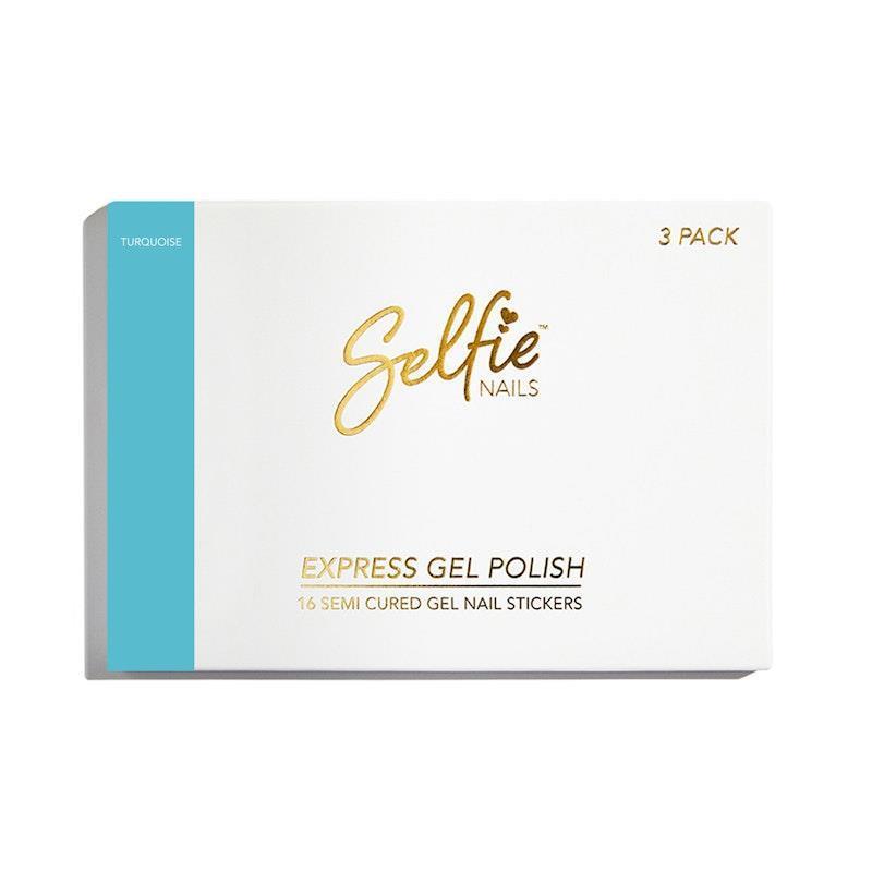 Load image into Gallery viewer, Selfie Nails Express Gel Polish Turquoise 3 Pack
