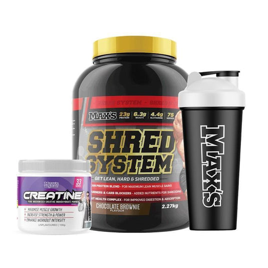 MAX'S Shred System 2.27kg - Chocolate Brownie Bundle