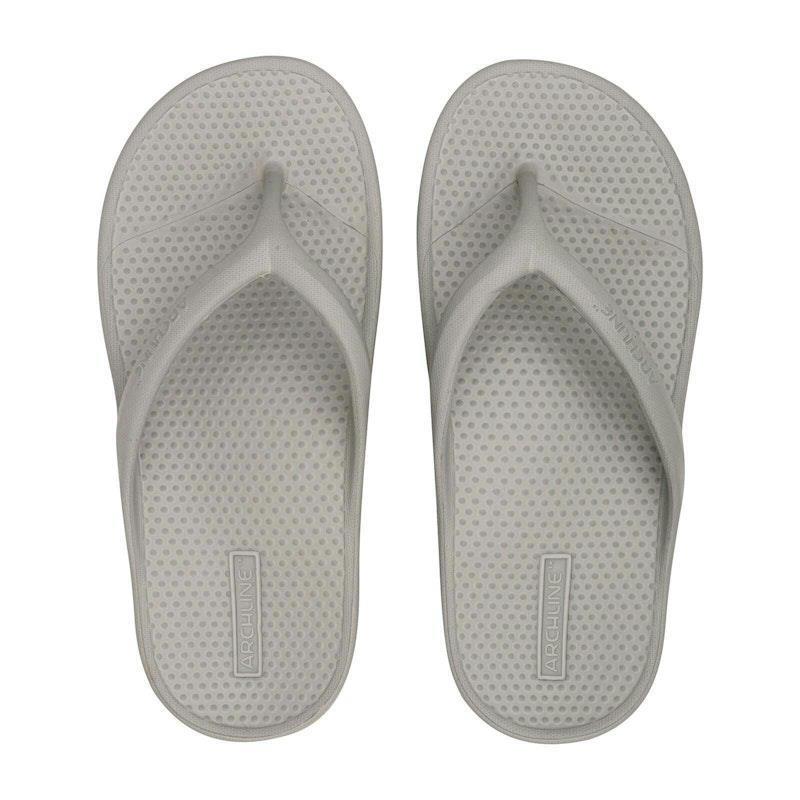 Load image into Gallery viewer, Archline Orthotic Foam Thongs Arch Support Flip Flops Orthopedic Rebound - Grey Euro Size 43
