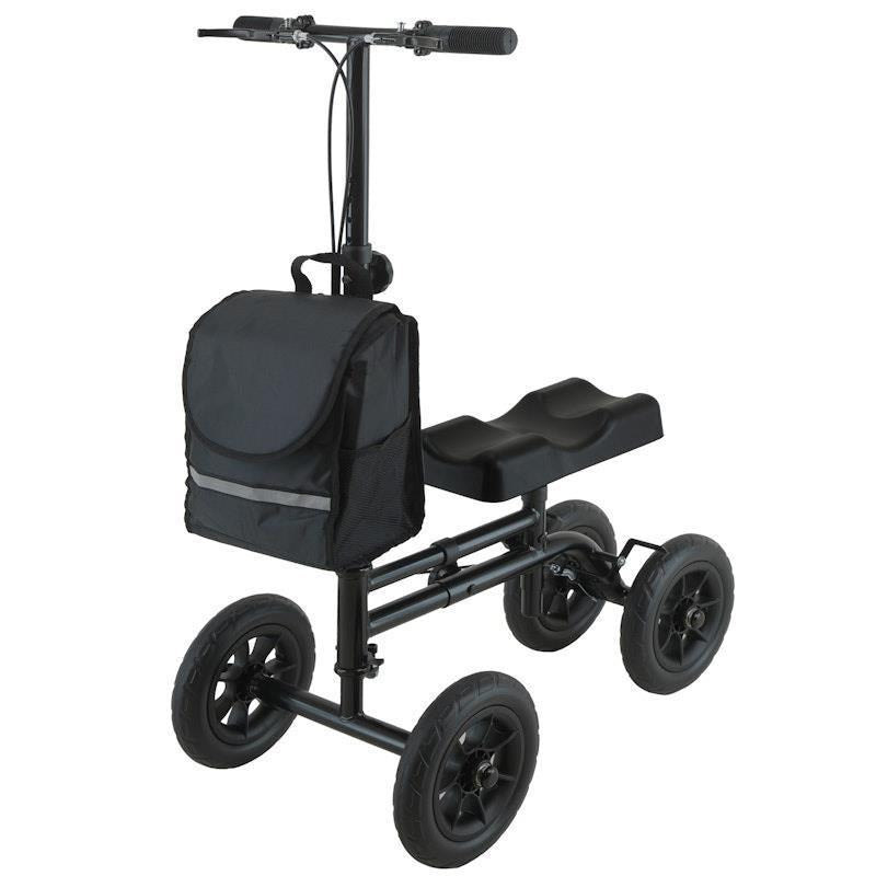 Load image into Gallery viewer, Orthonica Foldable Steel Mobility Knee Scooter Walker Black
