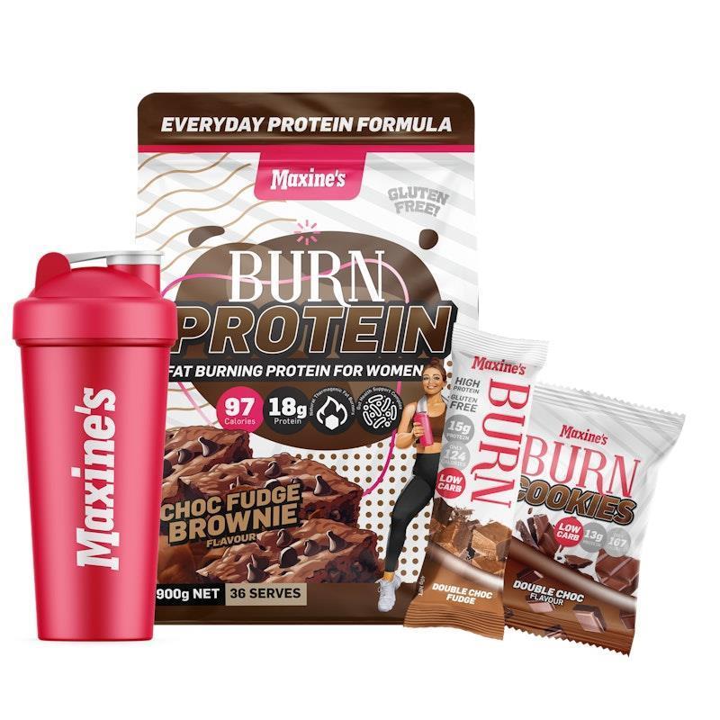 Load image into Gallery viewer, Maxine's Burn Protein Value 900g - Choc Fudge Brownie Bundle
