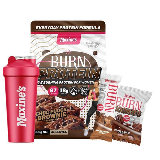 Maxine's Burn Protein Value 900g - Choc Fudge Brownie Bundle