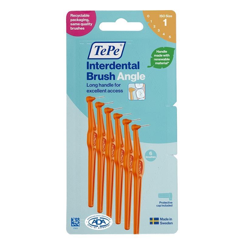 Load image into Gallery viewer, TePe® Interdental Brushes - Angle™ Orange-Size 1
