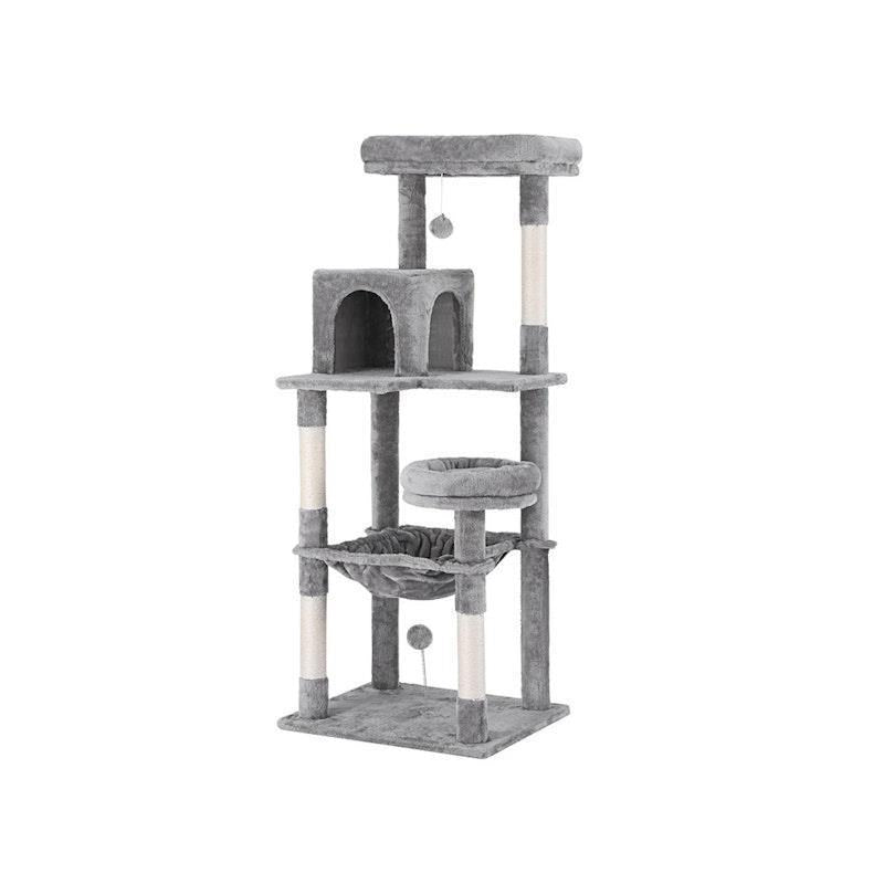 Load image into Gallery viewer, i.Pet Cat Tree Tower Scratching Post Trees Scratcher Condo House 143cm Grey

