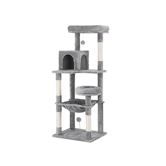 i.Pet Cat Tree Tower Scratching Post Trees Scratcher Condo House 143cm Grey