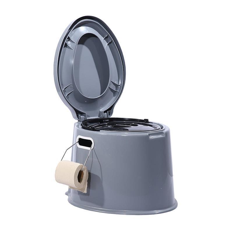Load image into Gallery viewer, Traderight 6L Camping Toilet Outdoor Portable Potty Caravan Travel Boating Bucket Brush 1Unit
