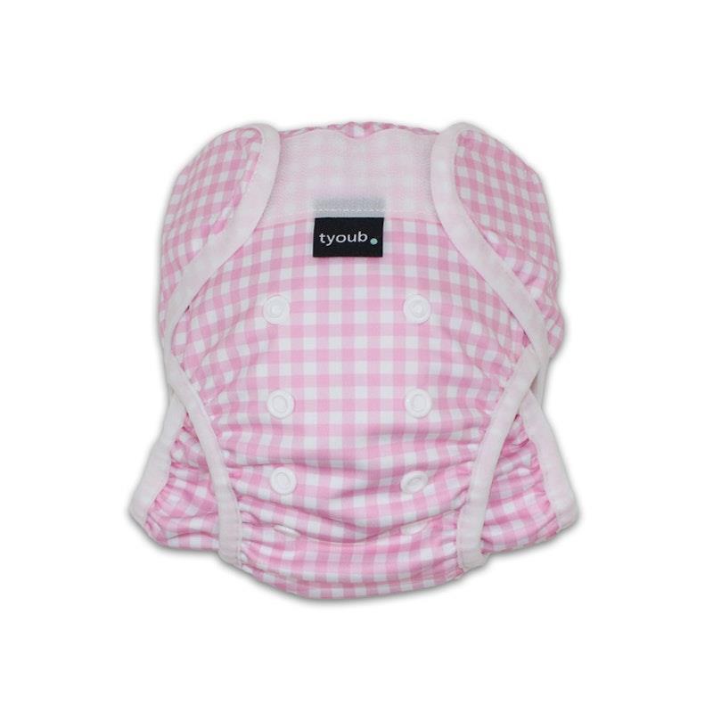 Load image into Gallery viewer, tyoub Adjustable Reusable Swim Nappy and Wet Bag - Pink Gingham Check One Size
