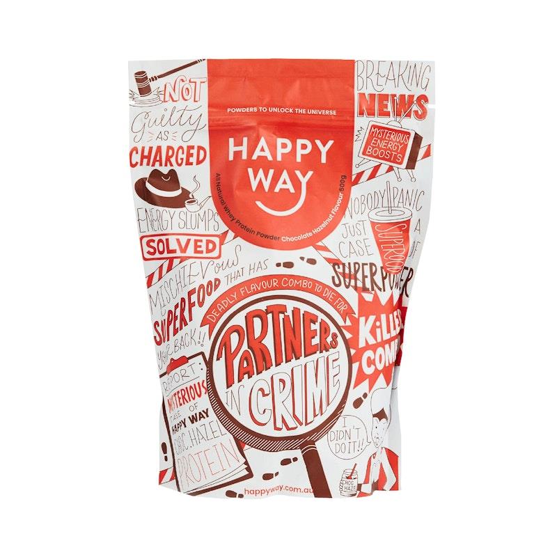 Load image into Gallery viewer, Happy Way Chocolate Hazelnut Whey Protein Powder 500g
