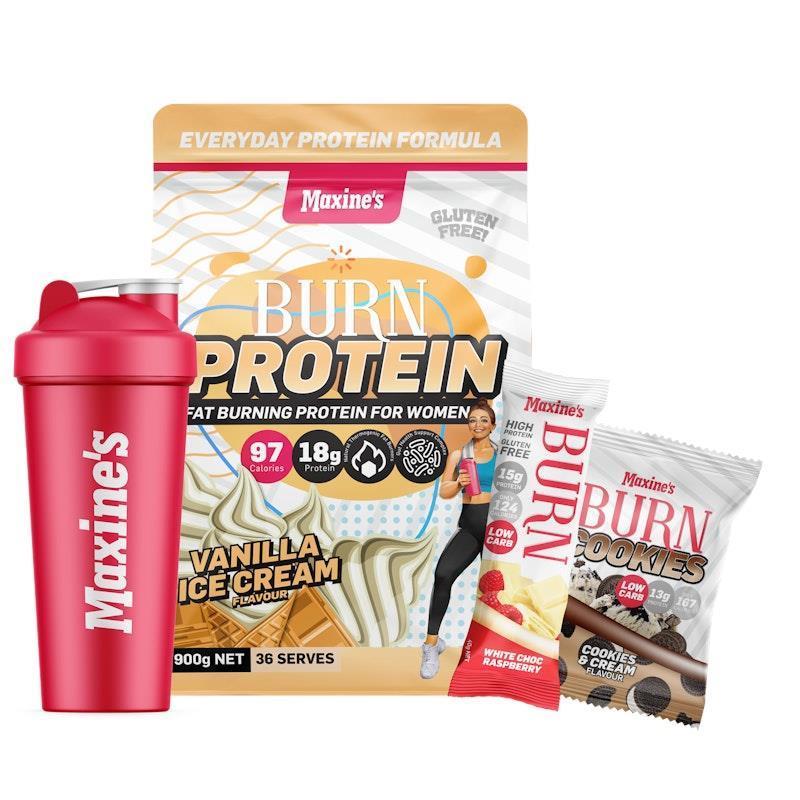 Load image into Gallery viewer, Maxine's Burn Protein Value 900g - Vanilla Ice Cream Bundle
