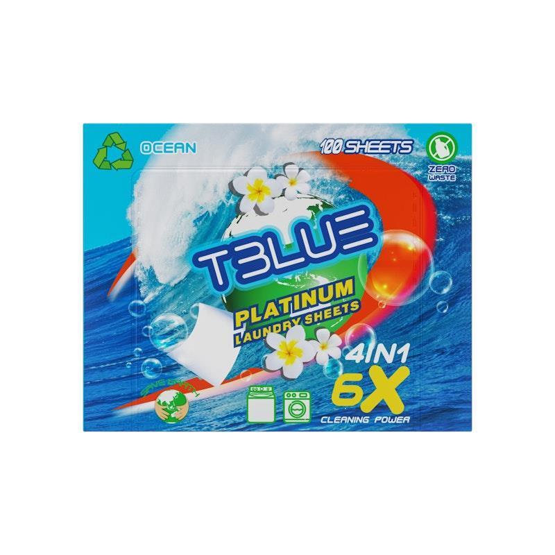 Load image into Gallery viewer, TBLUE Laundry Detergent Sheets Ocean Pack of 100 Sheets
