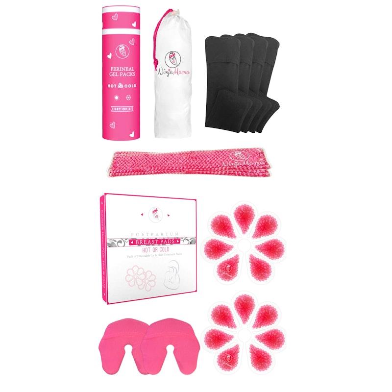 Load image into Gallery viewer, Ninja Mama Hot or Cold Perineal Therapy Packs &amp; Breast Therapy Packs Duo Bundle
