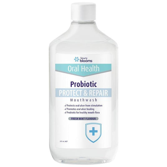 Henry Blooms Probiotics Mouthwash Protect & Repair 375 ml Twin Pack