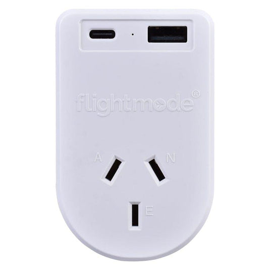 Flightmode Outbound AU/NZ to UK/HONG KONG Travel Adaptor with USB Type C & A 1Unit