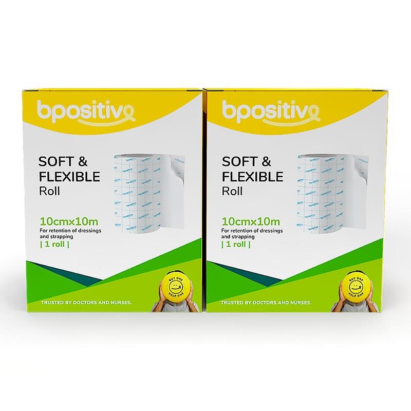 Load image into Gallery viewer, bpositive Soft &amp; Flexible Roll 10cmx10m 2Pack
