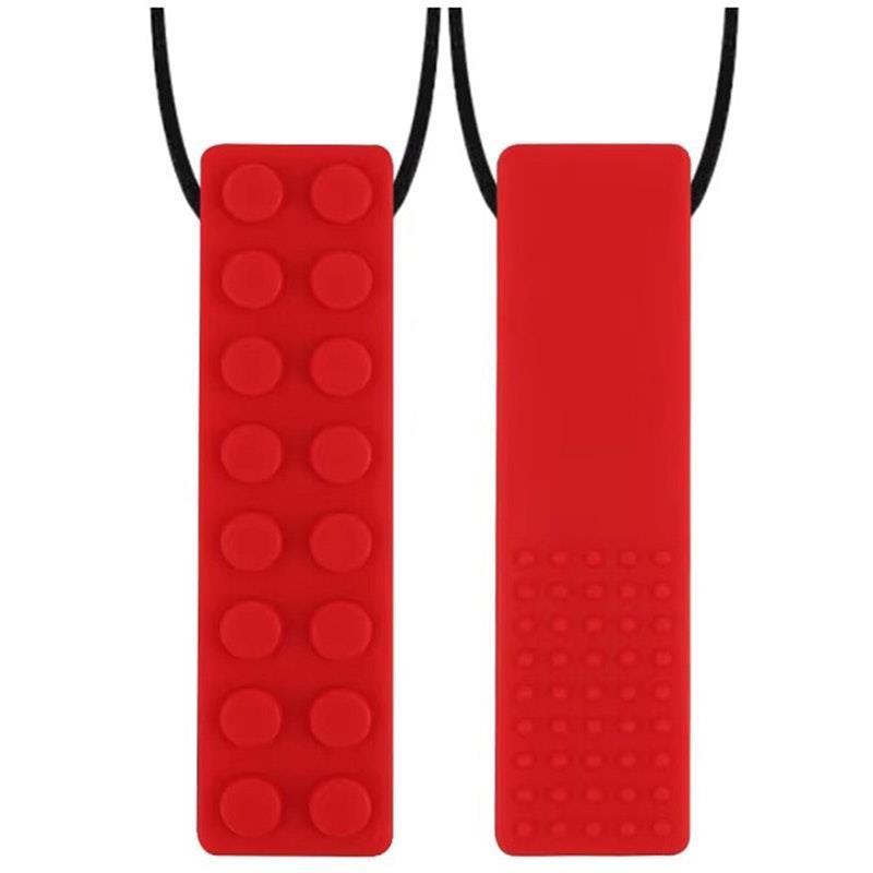 Load image into Gallery viewer, Sensory Safari Sensory Necklace Block Red
