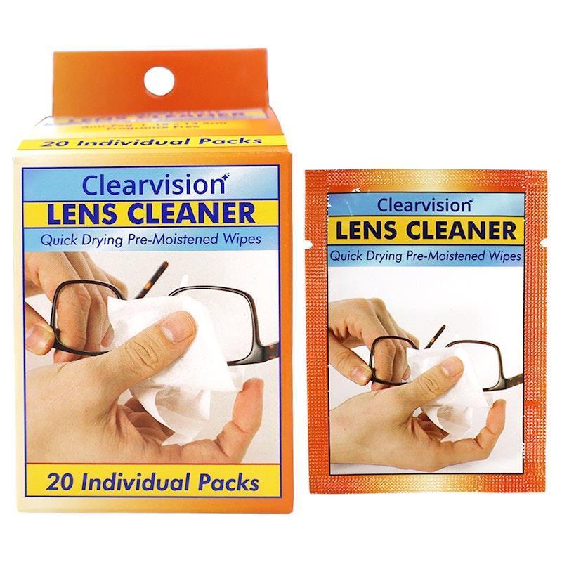 Load image into Gallery viewer, Clearvision Lens Cleaner Wipes 10 x 13.5cm 20 Pieces/Box
