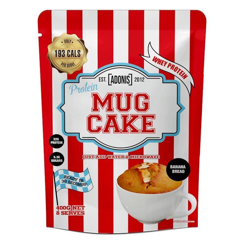 Load image into Gallery viewer, Adonis Gear Protein Mug Cake (Whey Protein) - Banana Bread 400g 8Serves
